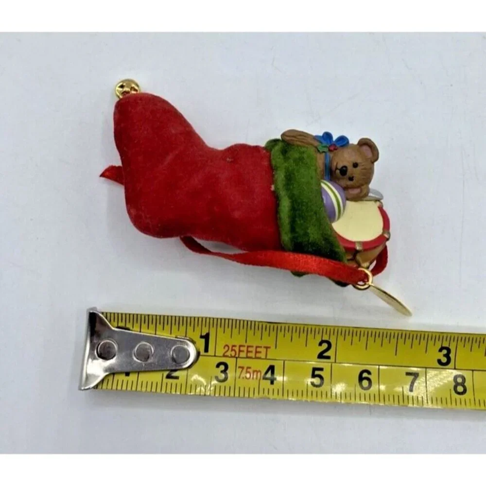 Hallmark Christmas Ornaments Lot 4 Puppy Love Jesus Loves Me Stocking 90s 2001